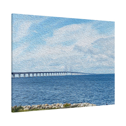 Öresund Bridge, Sweden <-> Denmark - Stretched Matte Wall Decor