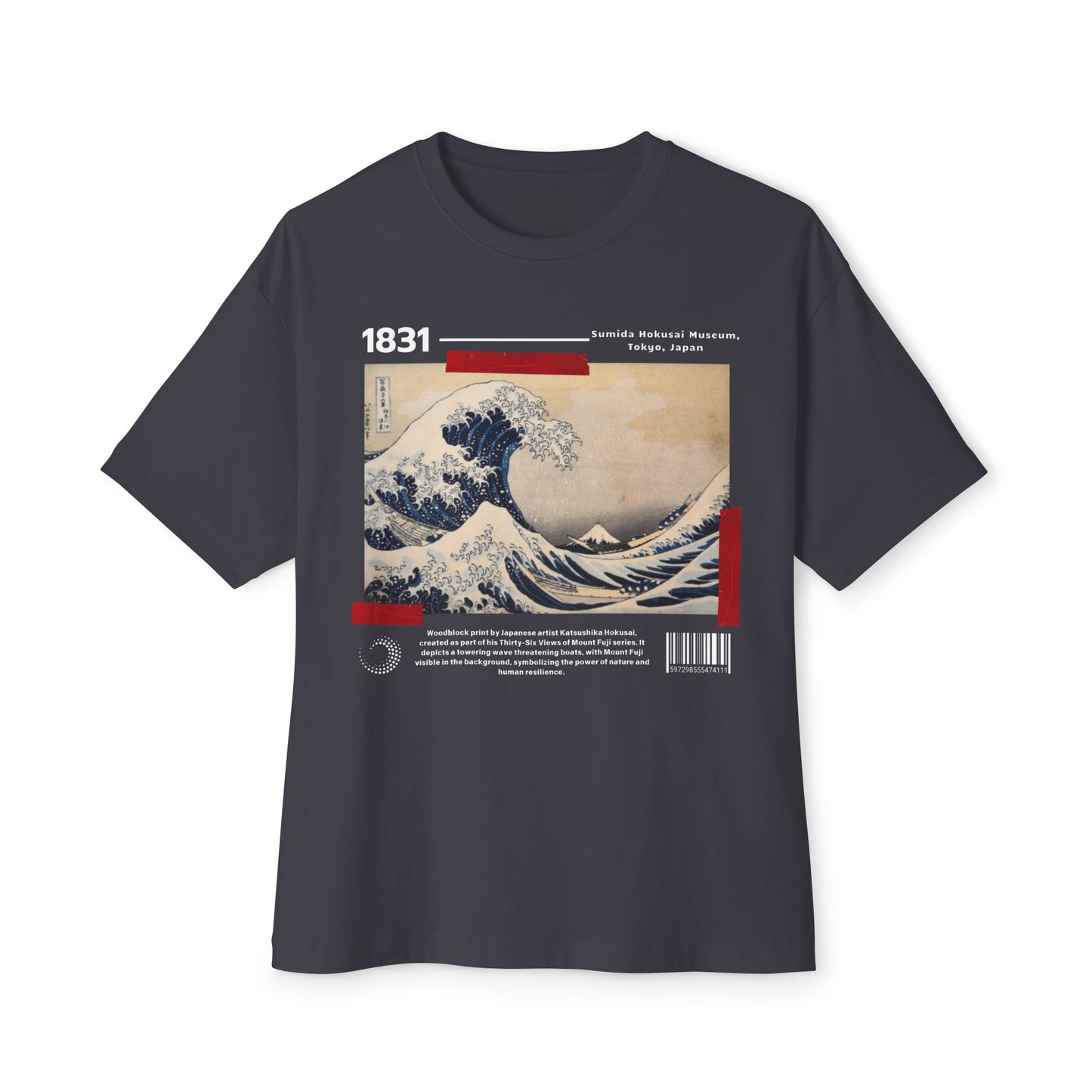 Great Wave of Kanagawa - Unisex Oversized Boxy Tee
