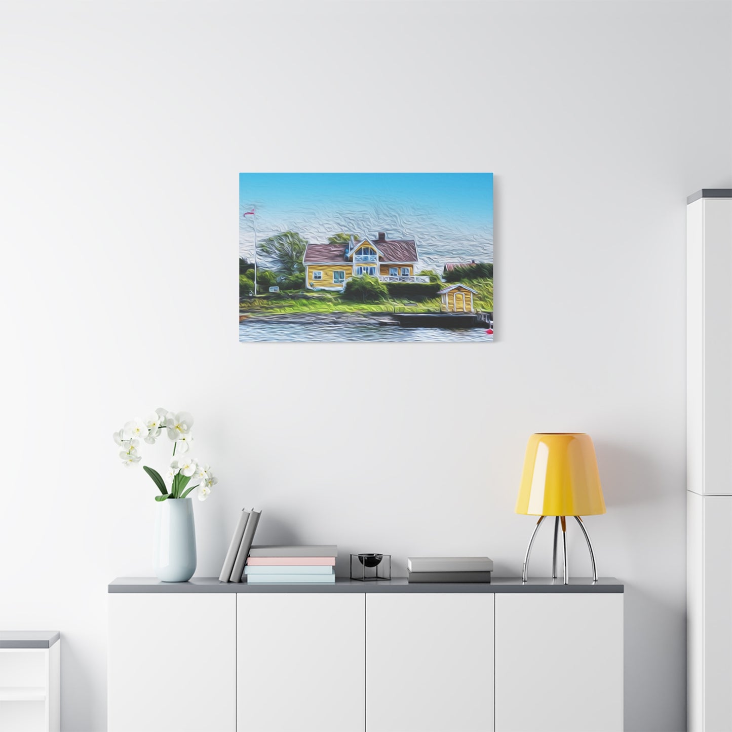 Oslo House By the Fjords, Norway - Matte Canvas Wall Art