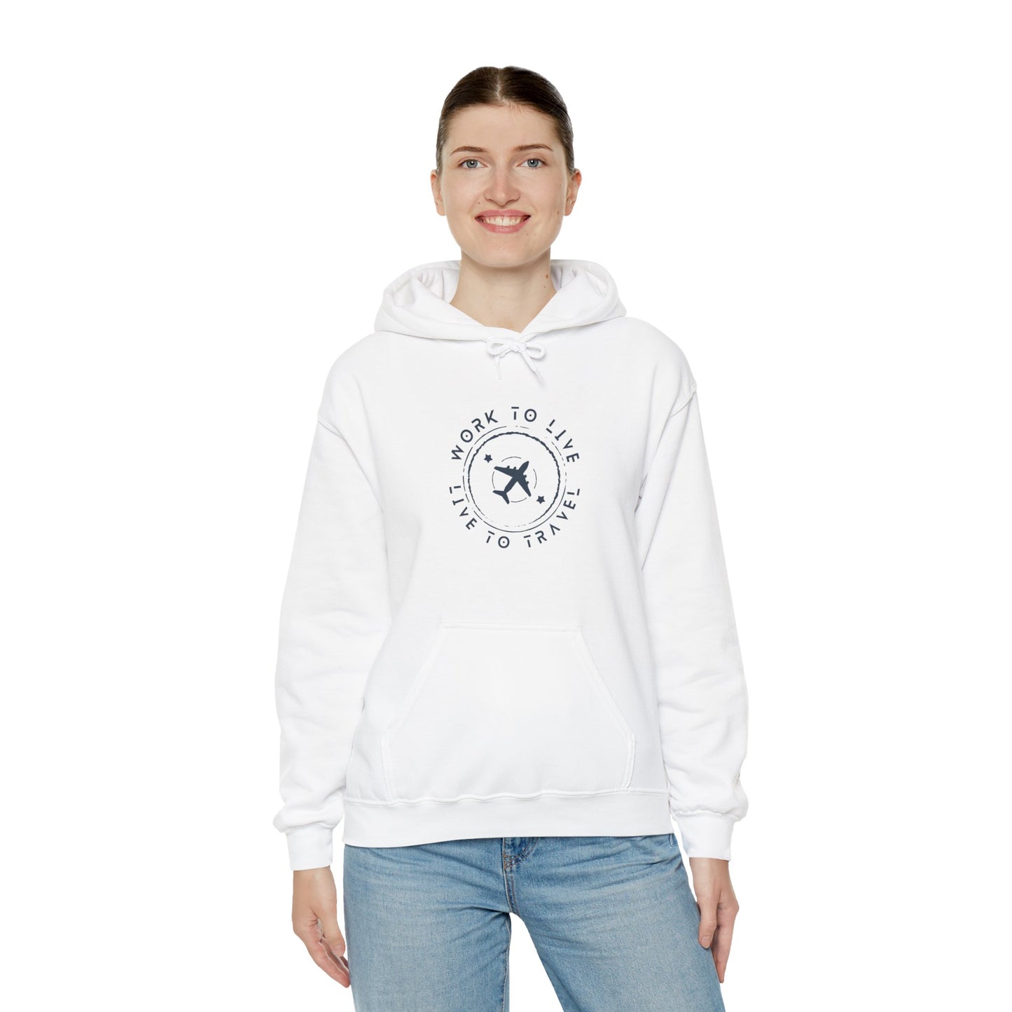 Work to Live, Live to Travel Hoodie