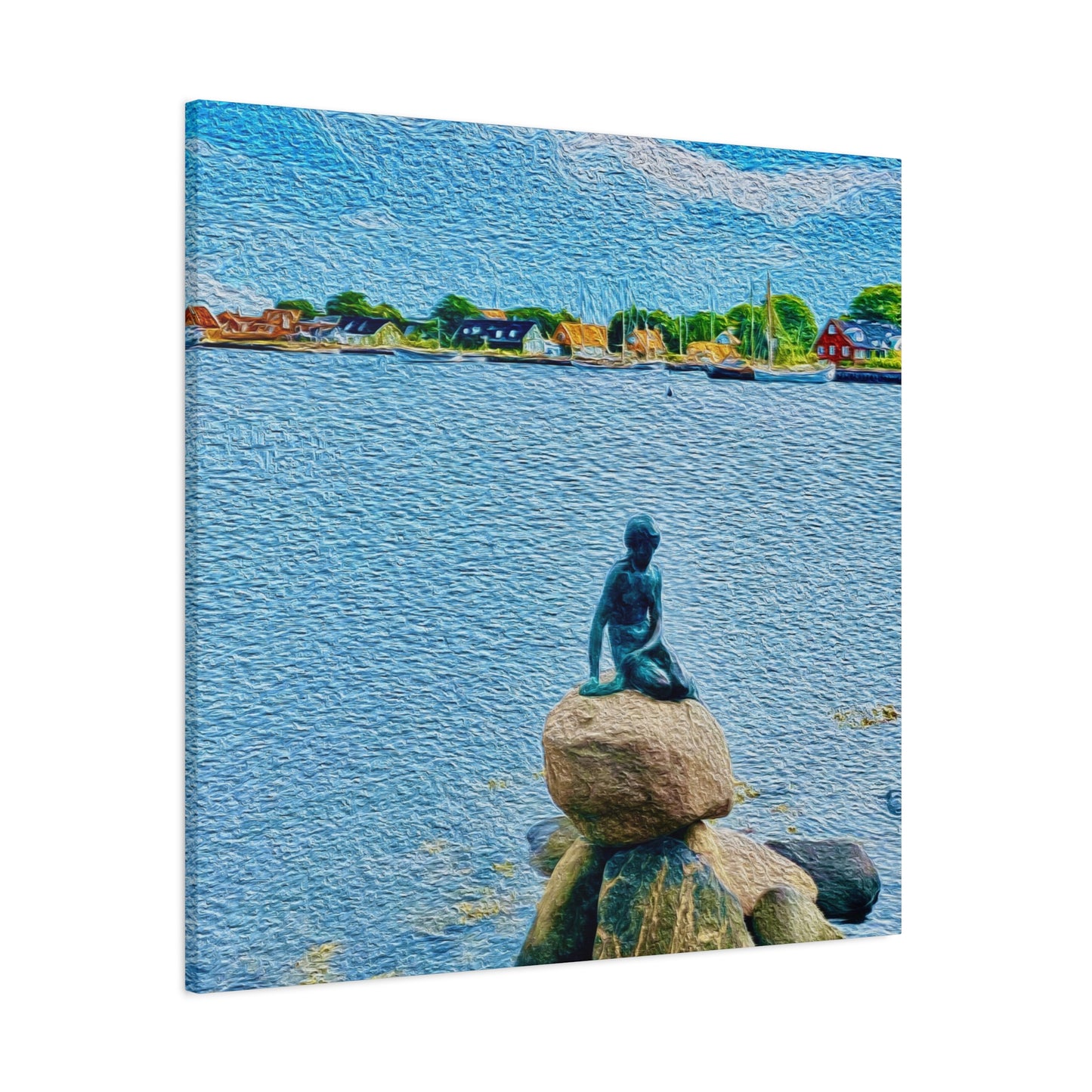 The Little Mermaid, Copenhagen, Denmark - Stretched Matte Wall Decor