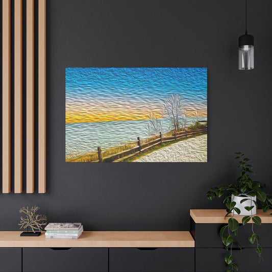 Lake Michigan, Illinois - Stretched Canvas Art Print