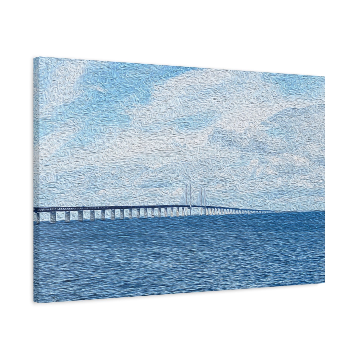 Öresund Bridge, Sweden <-> Denmark - Stretched Matte Wall Decor