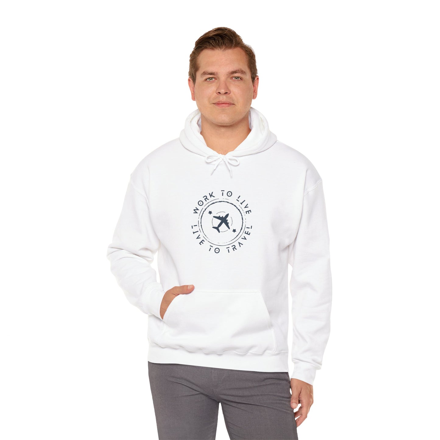 Work to Live, Live to Travel Hoodie