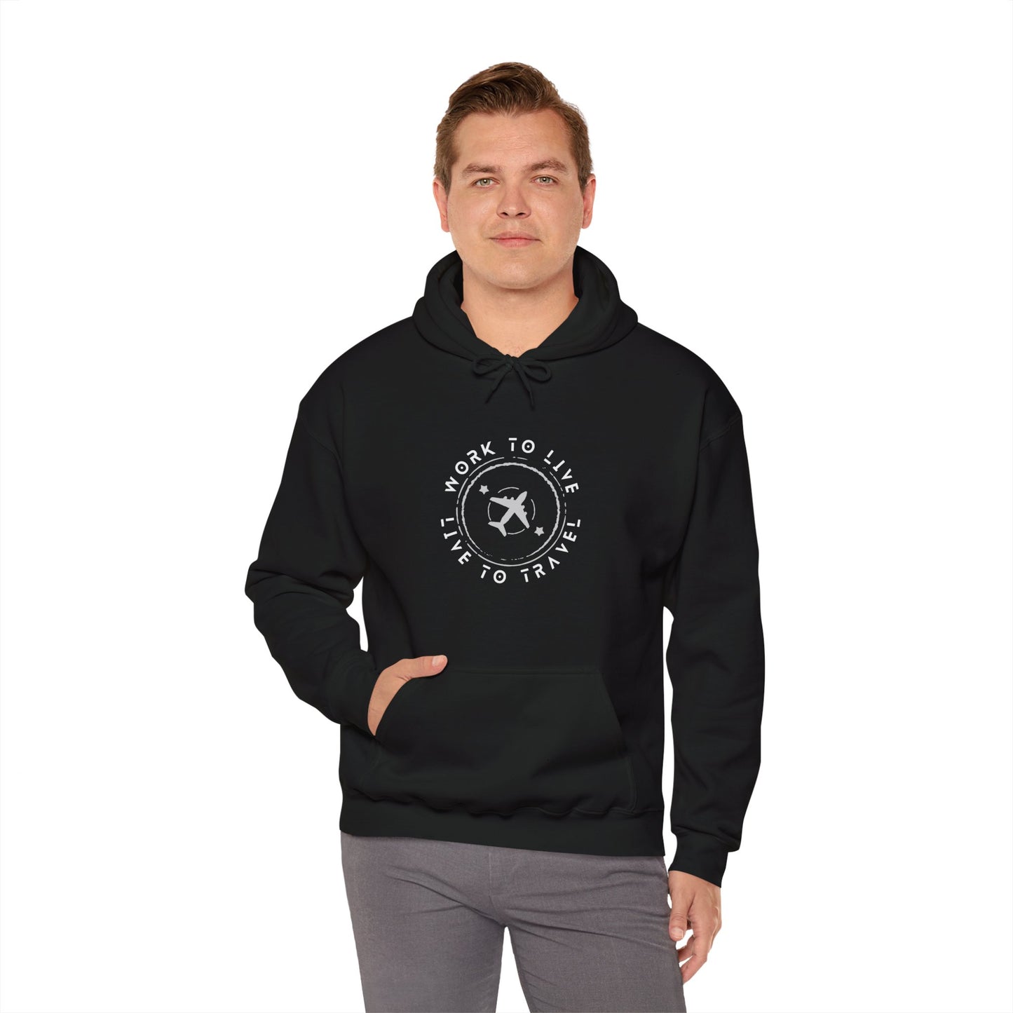 Work to Live, Live to Travel Hoodie