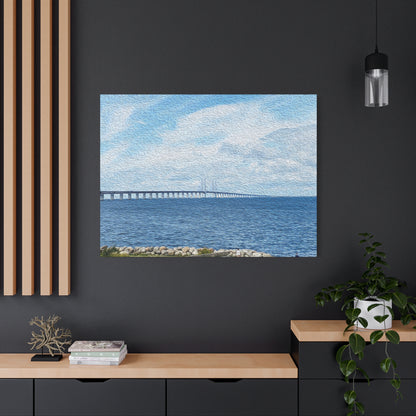 Öresund Bridge, Sweden <-> Denmark - Stretched Matte Wall Decor