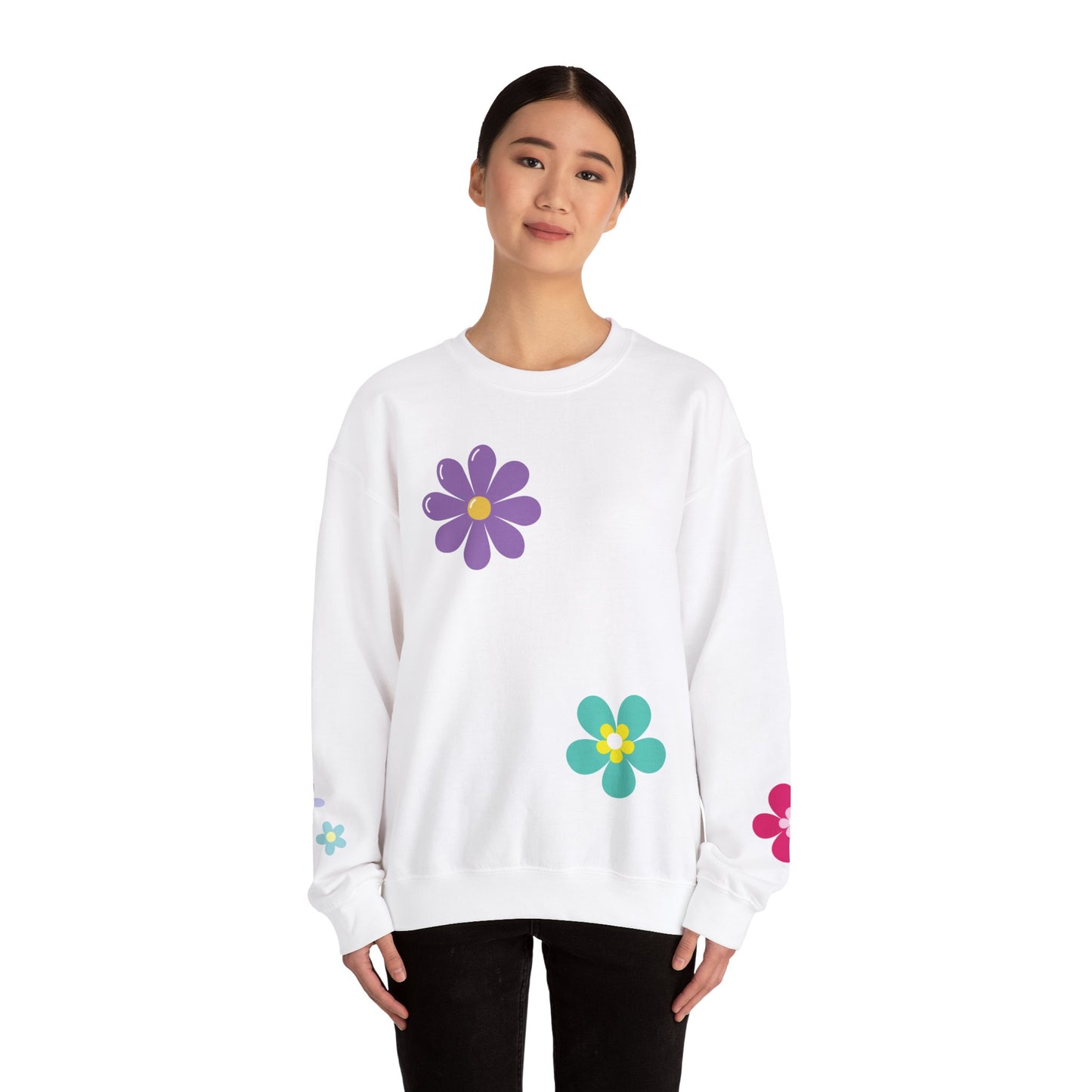 Colorful Floral - Crewneck Sweatshirt