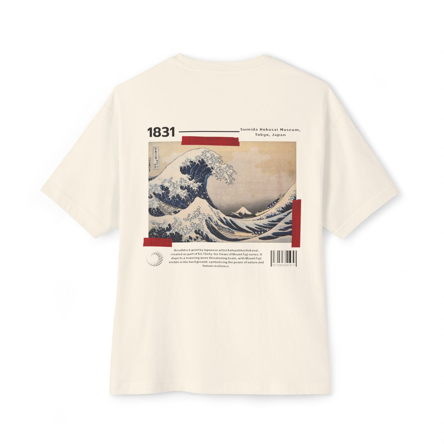 Great Wave of Kanagawa - Unisex Oversized Boxy Tee