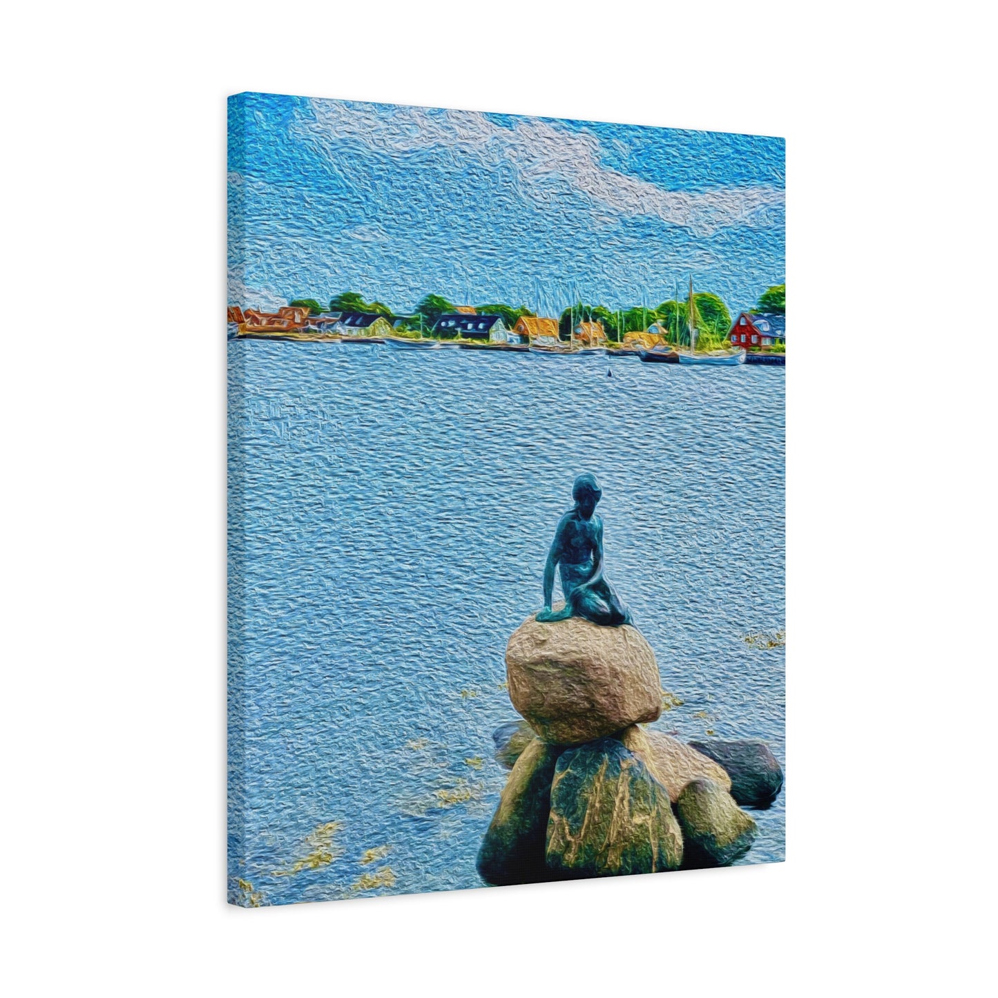 The Little Mermaid, Copenhagen, Denmark - Stretched Matte Wall Decor