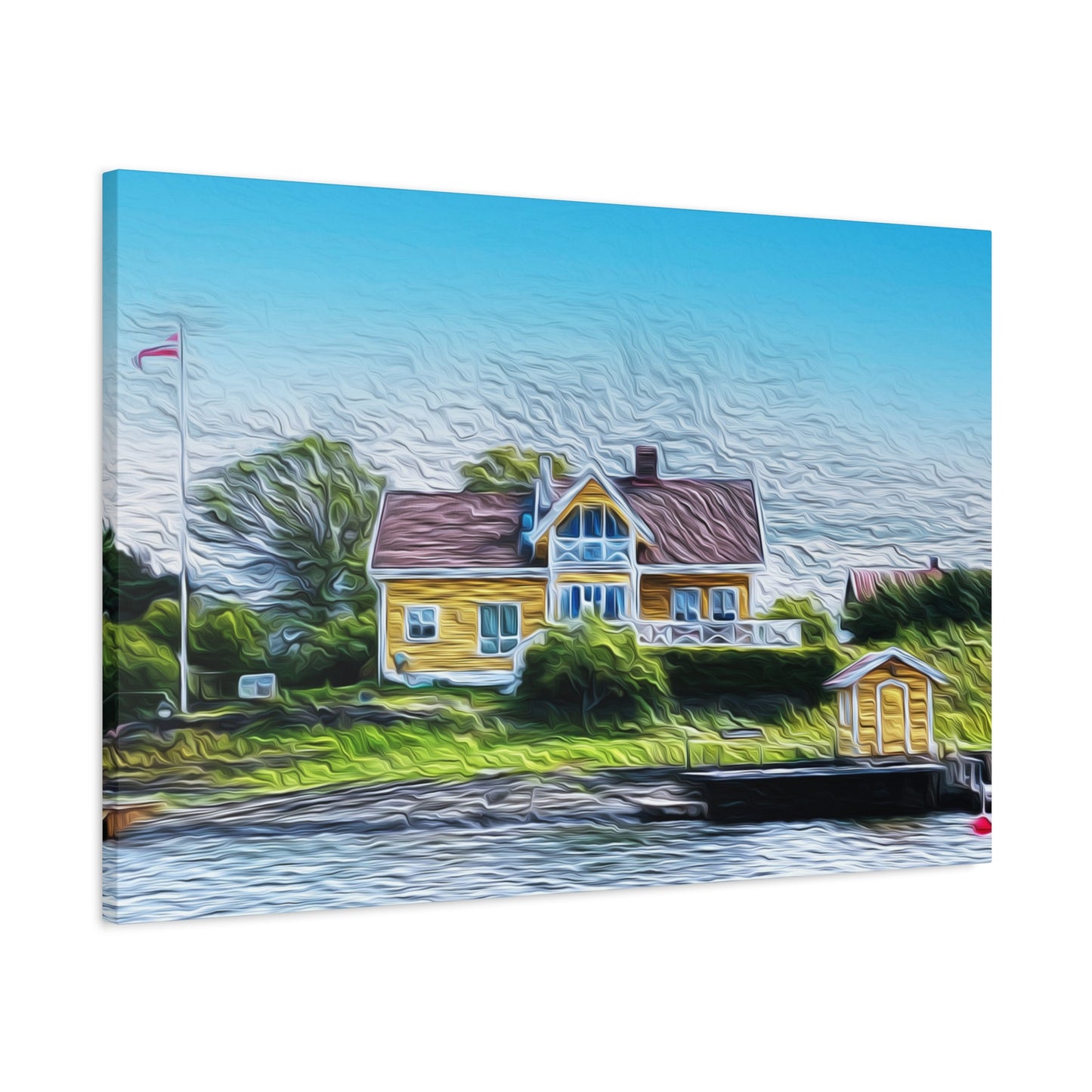 Oslo House By the Fjords, Norway - Matte Canvas Wall Art