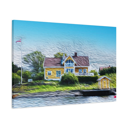 Oslo House By the Fjords, Norway - Matte Canvas Wall Art