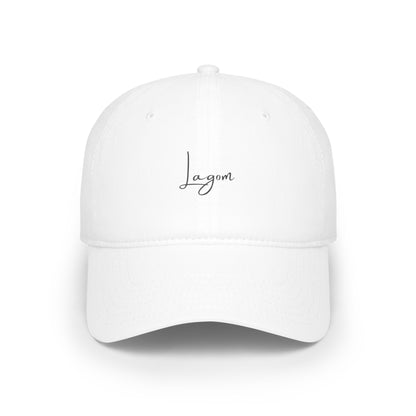 Lagom White Low Profile Baseball Cap