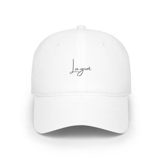 Lagom White Low Profile Baseball Cap