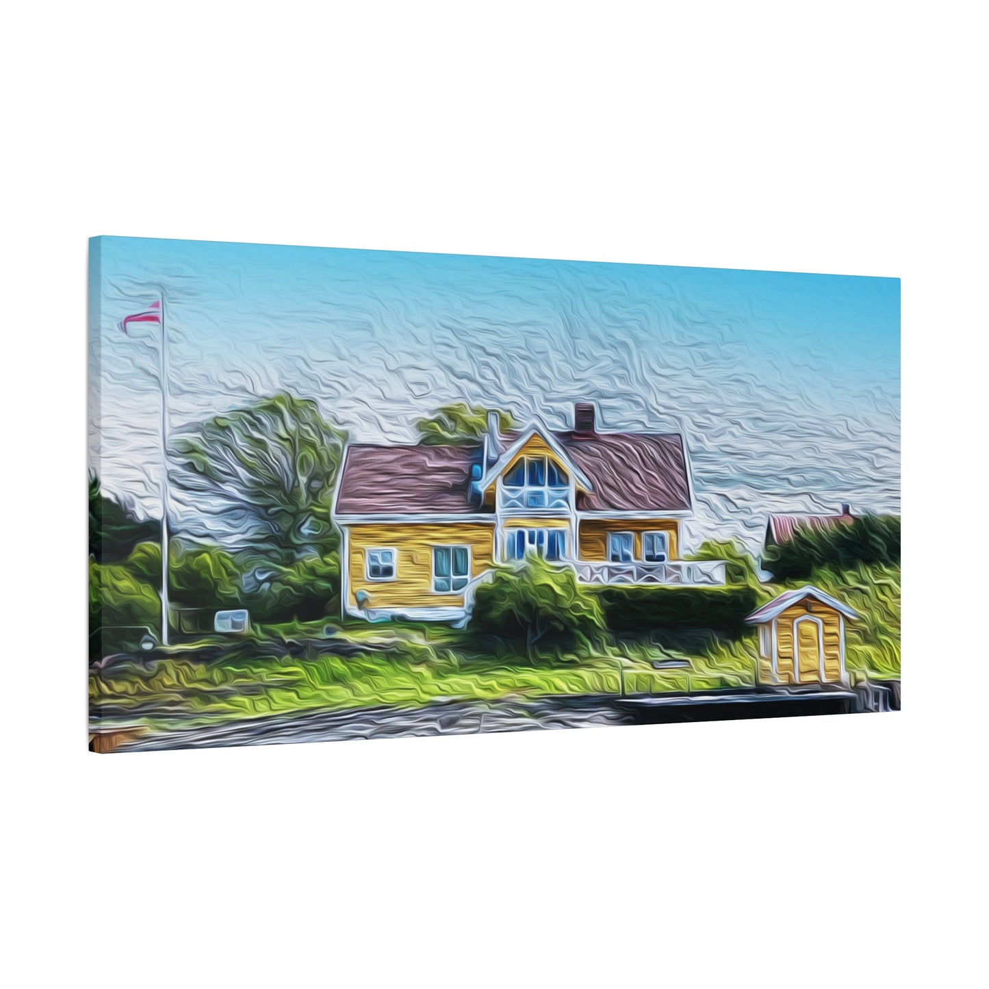 Oslo House By the Fjords, Norway - Matte Canvas Wall Art