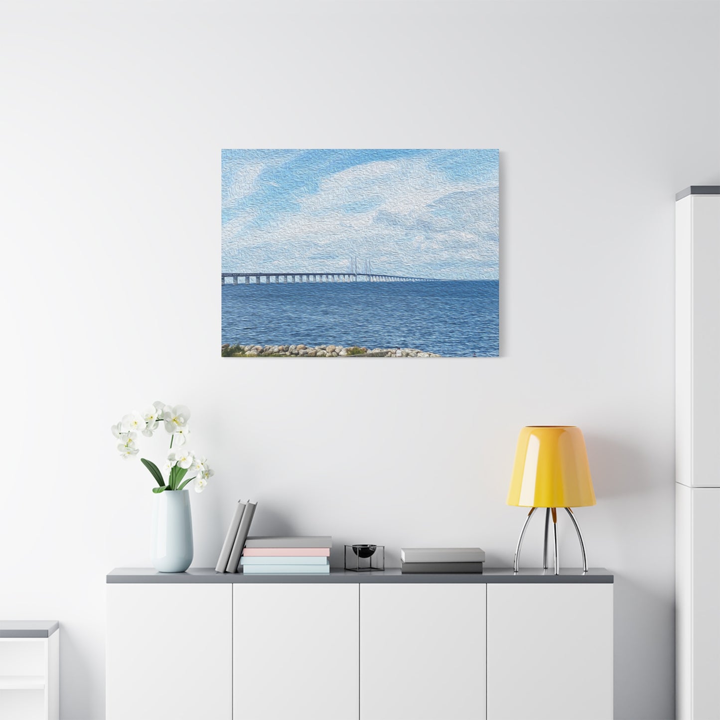 Öresund Bridge, Sweden <-> Denmark - Stretched Matte Wall Decor