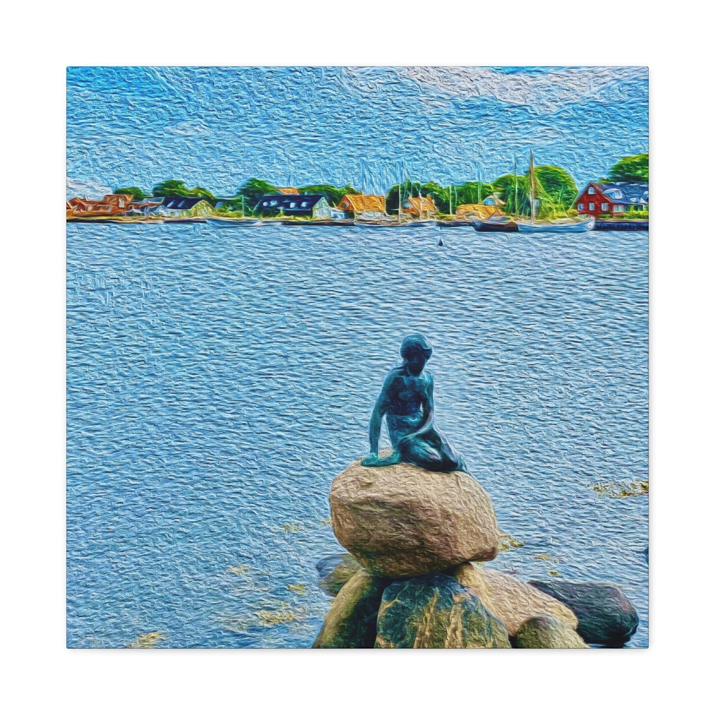 The Little Mermaid, Copenhagen, Denmark - Stretched Matte Wall Decor