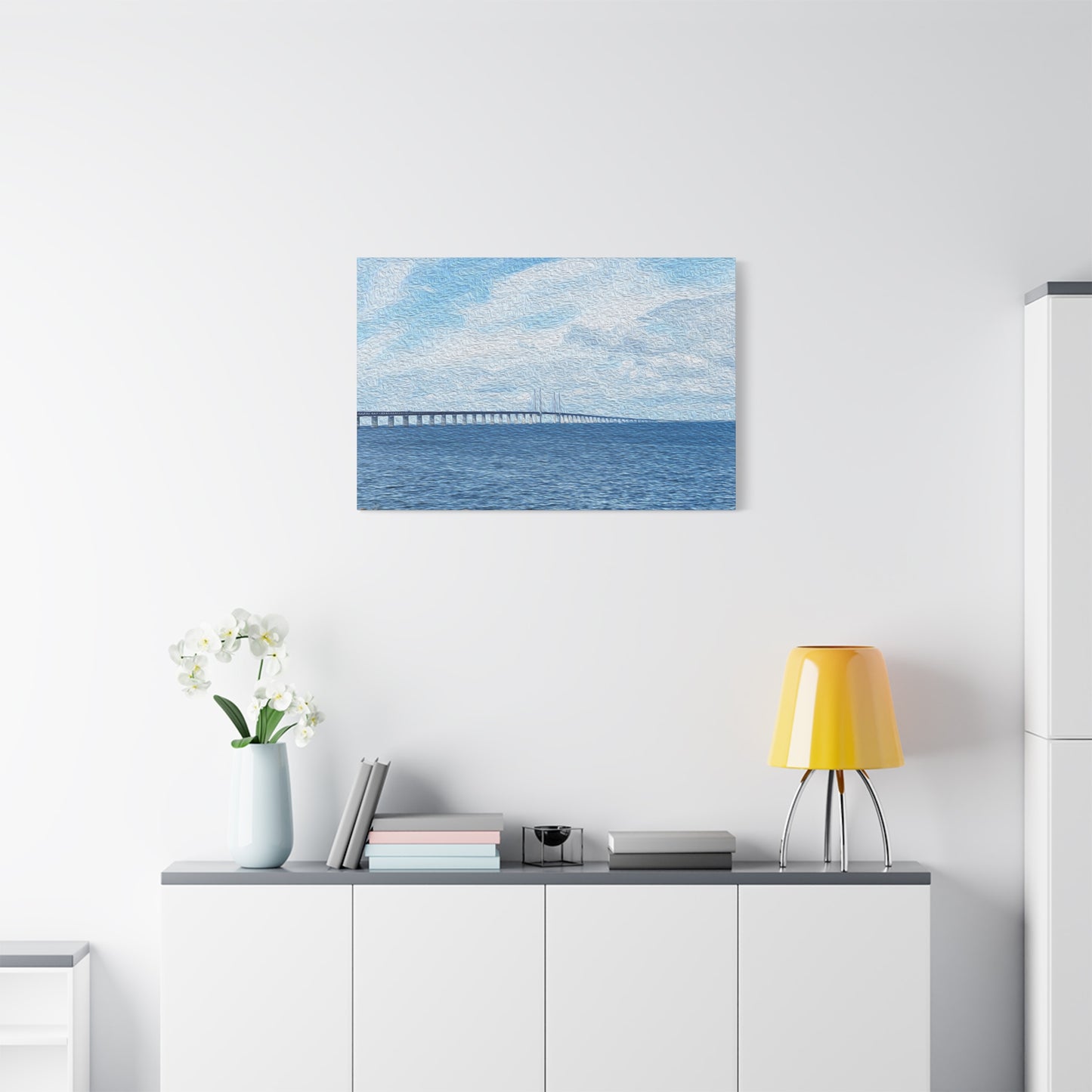 Öresund Bridge, Sweden <-> Denmark - Stretched Matte Wall Decor