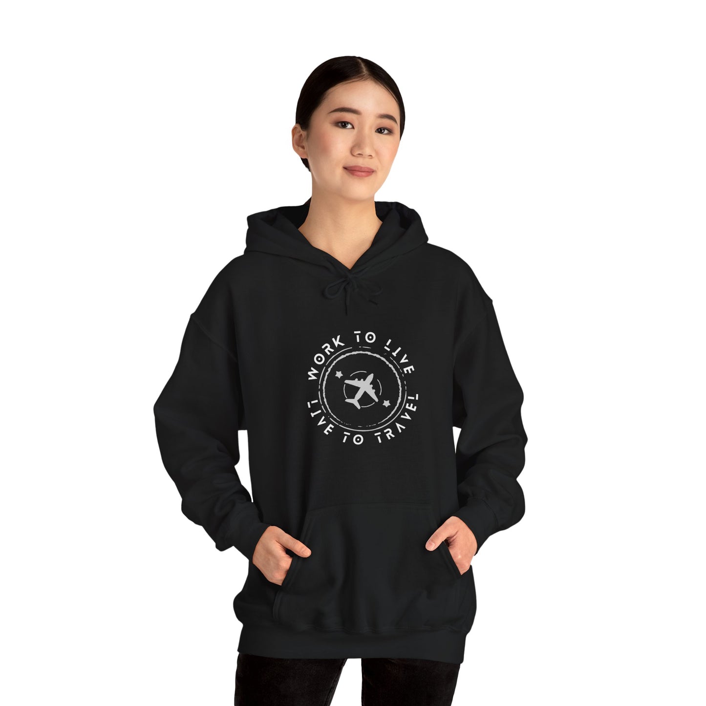 Work to Live, Live to Travel Hoodie