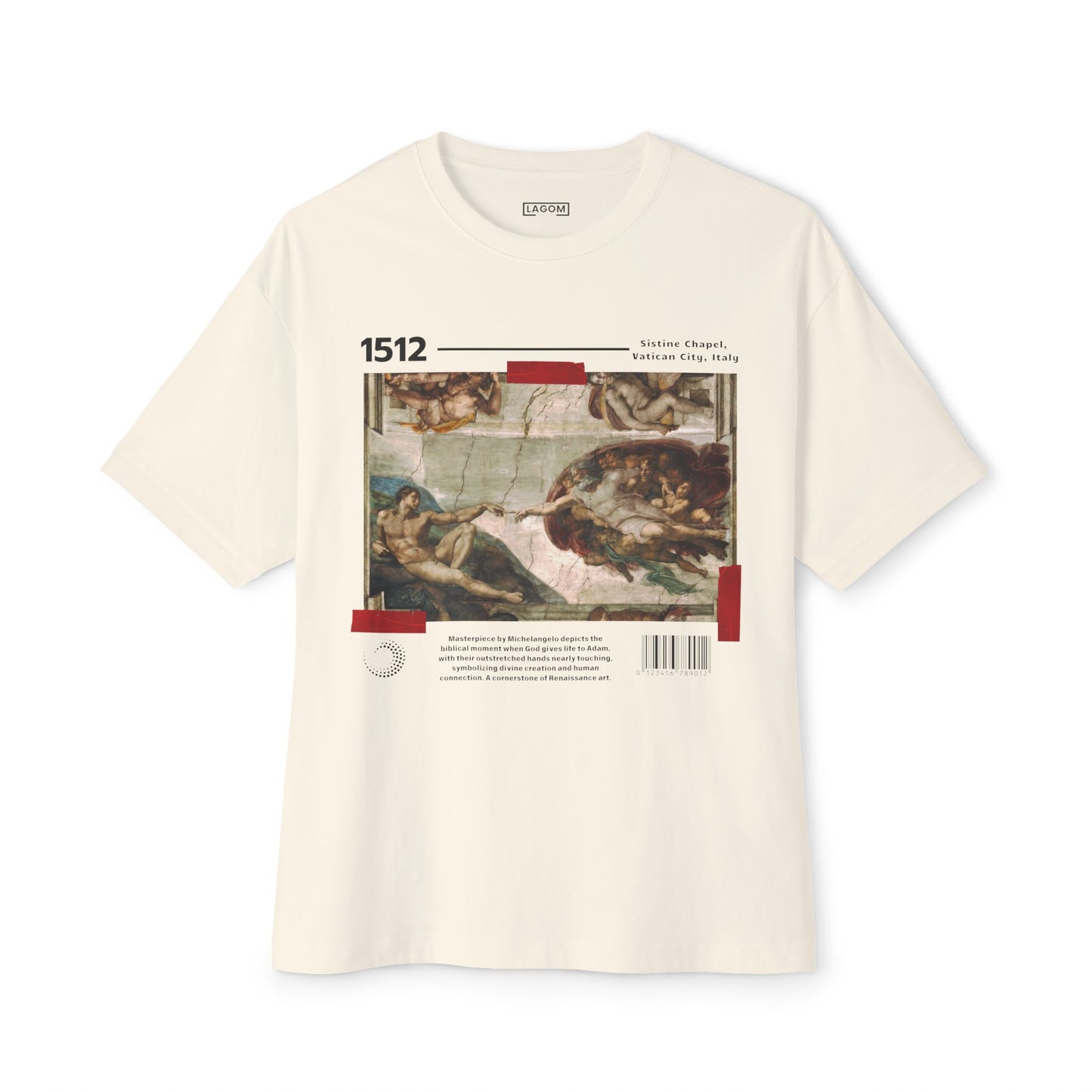 The Creation of Adam - Unisex Oversized Boxy Tee