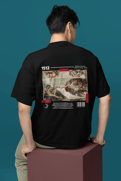 The Creation of Adam - Unisex Oversized Boxy Tee