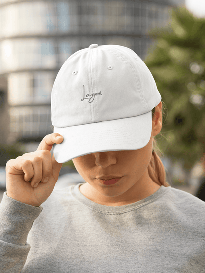 Lagom White Low Profile Baseball Cap