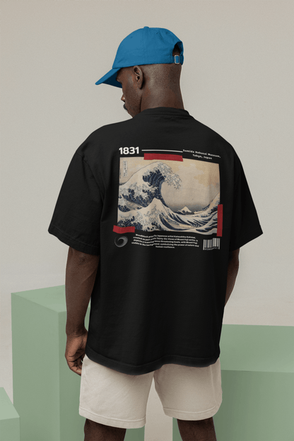 Great Wave of Kanagawa - Unisex Oversized Boxy Tee