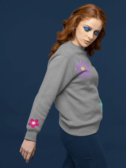 Colorful Floral - Crewneck Sweatshirt