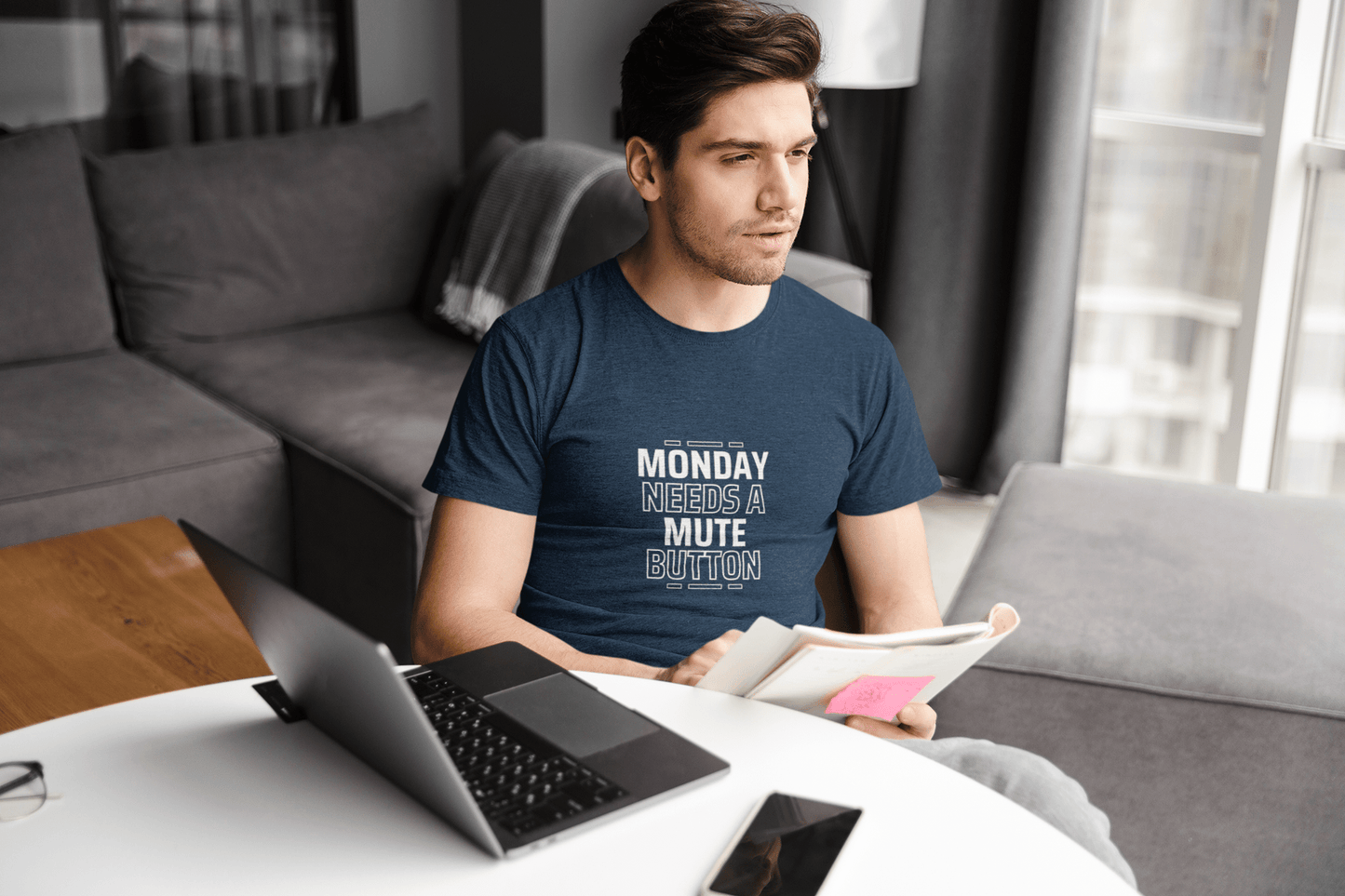 Monday Needs a Mute Button Unisex - T-Shirt